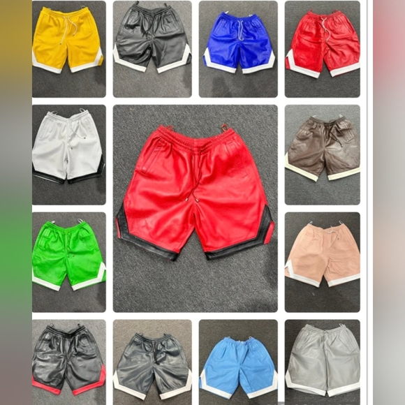 Mens Leather Shorts